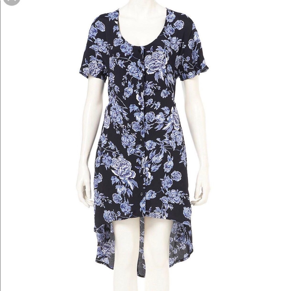 Topshop asymmetric tea dress backless